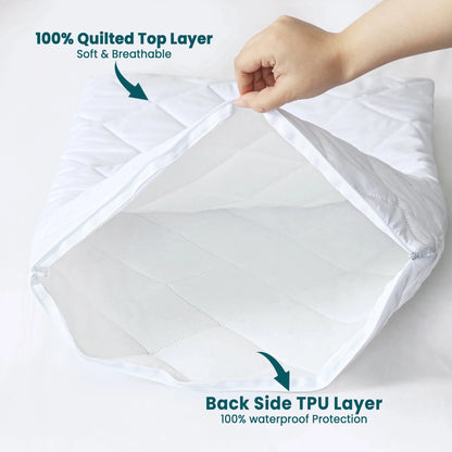 Zippered Pillow Protector - DailyBasicNeeds.com